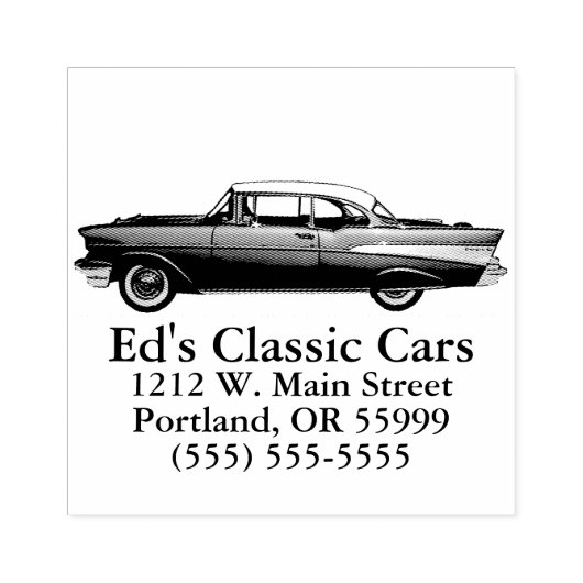 1957 Chevy Chevrolet Bel Air Klassieke auto Rubberstempel (Afrduk)