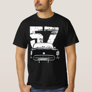 1957 Chevy Corvette met Year Silhouette T-shirt