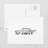 1957 Chevy Hard Top Type Briefkaart (Voorkant / Achterkant)