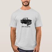  1957 Chevy met aanpasbare tekst. T-shirt (Voorkant)