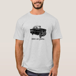  1957 Chevy met aanpasbare tekst. T-shirt