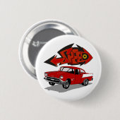  1957 Chevy met grafitti Text Speed Ronde Button 5,7 Cm (Voorkant /achterkant)
