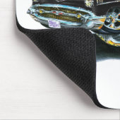 1957 Chevy Nomad Black Car Muismat (Hoek)