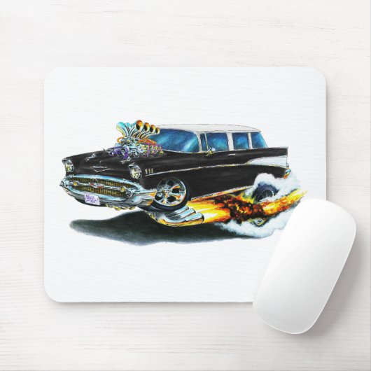 1957 Chevy Nomad Black Car Muismat (Met muis)