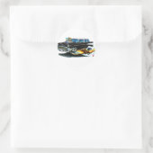 1957 Chevy Nomad Black Car Ronde Sticker (Tas)
