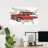  1957 Chevy Nomad Classic Car Poster (Thuiskantoor)