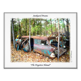 1957 Chevy Nomad Nostalgia Junkyard Art Print Foto Afdruk