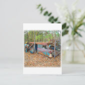 1957 Chevy Nomad Rusting in Wooded Junkyard Briefkaart (Staand voorkant)