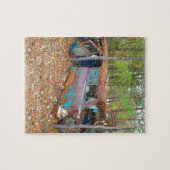 1957 Chevy Nomad Rusting in Wooded Junkyard Legpuzzel (Horizontaal)