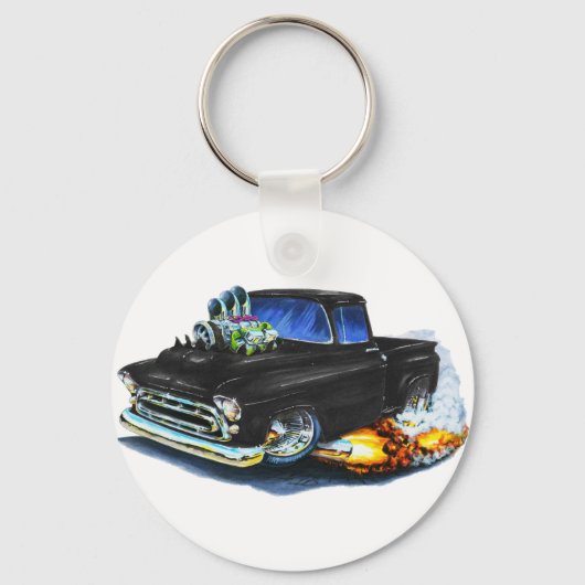 1957 Chevy Pickup Black Sleutelhanger (Voorkant)
