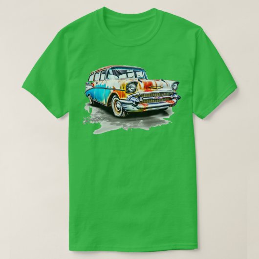 1957 Chevy Station Wagon T-shirt (Design voorkant)