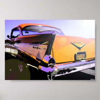 1957 Chevy "Sunny Days"Oranje Poster