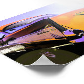 1957 Chevy "Sunny Days"Oranje Poster (Hoek)