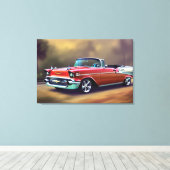 1957 Classic Car Canvas Print (Insitu (Houten vloer))