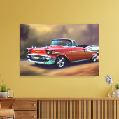 1957 Classic Car Canvas Print (Insitu (Woonkamer))