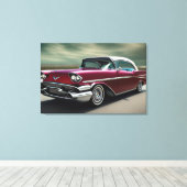 1957 Classic Car Canvas Print (Insitu (Houten vloer))