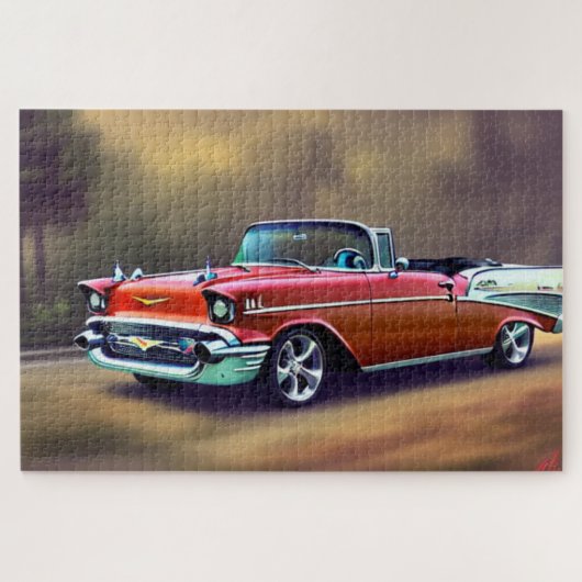 1957 Classic Car Jigzaag Puzzle Legpuzzel (Horizontaal)