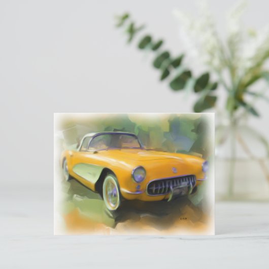 1957 Corvette Briefkaart (Staand voorkant)