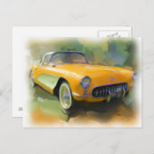 1957 Corvette Briefkaart (Voorkant / Achterkant)