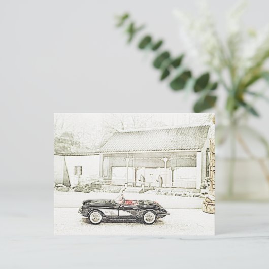 1957 Corvette Converteerbare Briefkaarten (Staand voorkant)