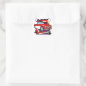  1957 Corvette Ronde Sticker (Tas)