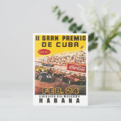 1957 Cubaanse Grand Prix oldtimers Briefkaart (Staand voorkant)