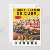 1957 Cubaanse Grand Prix oldtimers Briefkaart (Voorkant / Achterkant)