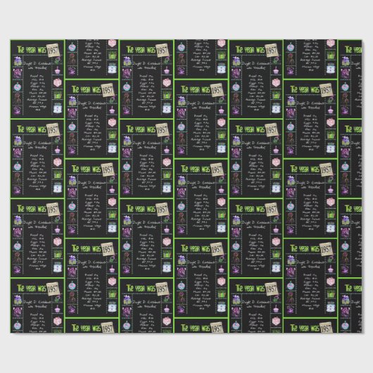 1957 Geboortejaar Trivia Cadeaupapier (Vlak)