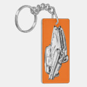 1957 Illustratie Chevy Bel Air Sleutelhanger (Voorkant Links)