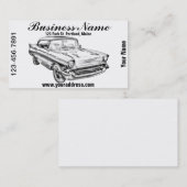 1957 Illustratie Chevy Bel Air Visitekaartje (Voorkant / Achterkant)