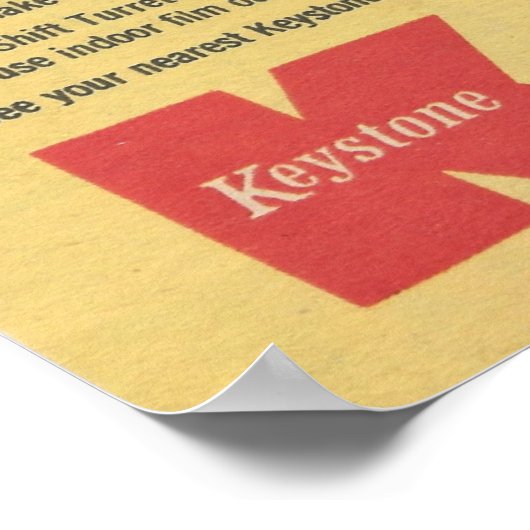 1957 Keystone filmcamera Poster (Hoek)