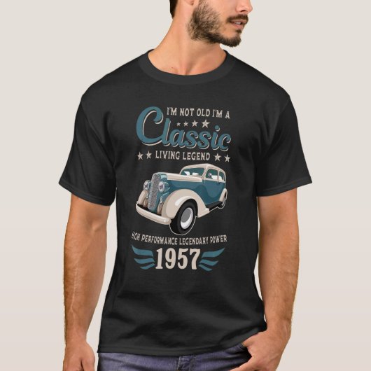  1957: Klassieke auto voor legende T-shirt (Voorkant)