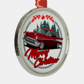 1957 Klassieke Feestdagen keramische siervoorwerpe Metalen Ornament (Rechts)