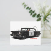 1957-kwik-monterey-road-patrouille-car briefkaart (Staand voorkant)