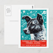 1957 Laika de Space Dog Briefkaart (Voorkant / Achterkant)