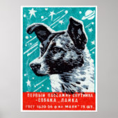 1957 Laika de Space Dog Poster (Voorkant)
