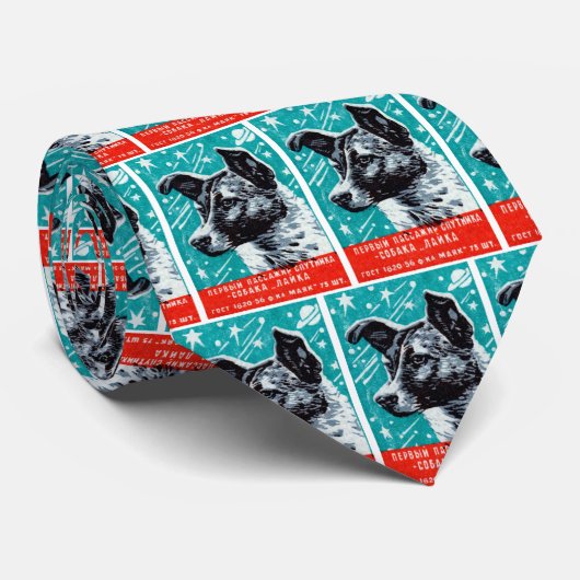 1957 Laika de Space Dog Stropdas (Opgerold)