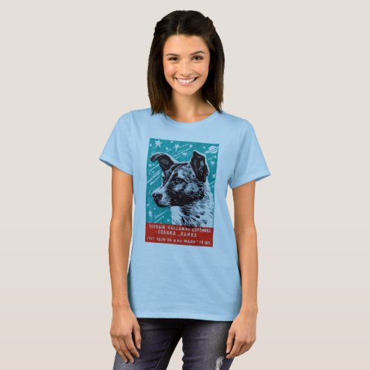 1957 Laika de Space Dog T-shirt (Voorkant volledig)