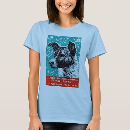 1957 Laika de Space Dog T-shirt (Voorkant)