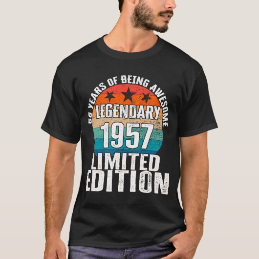  1957 Legendary 66 Year Old Bday T-shirt (Voorkant)