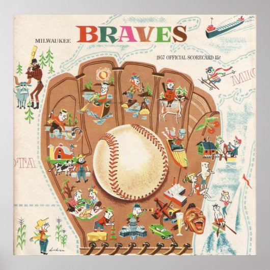 1957 Milwaukee Wisconsin Souvenir Poster (Voorkant)