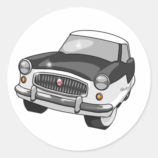 1957 Nash Metropolitan Ronde Sticker (Voorkant)