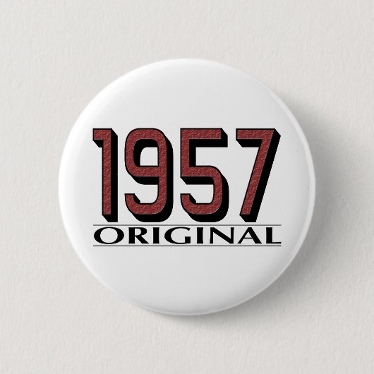 1957 Origineel Ronde Button 5,7 Cm (Voorkant)