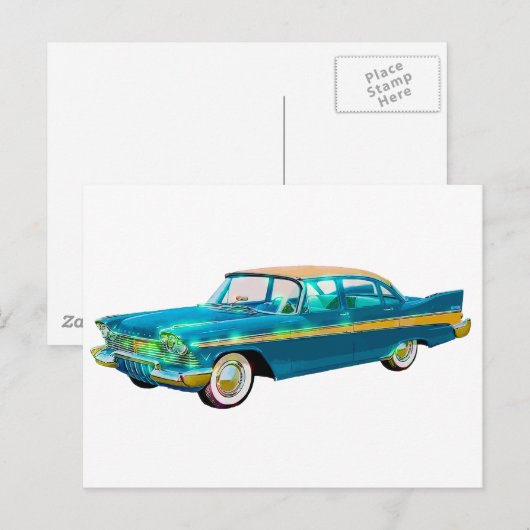 1957 Plymouth Belvedere Briefkaart (Voorkant / Achterkant)