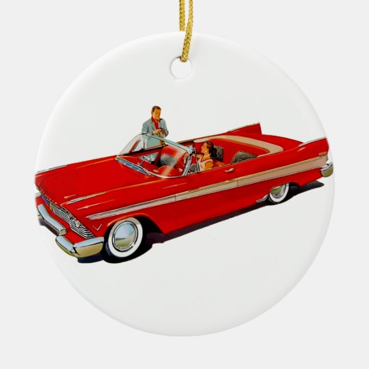 1957 Plymouth Belvedere Converteerbare Coupe Keramisch Ornament (Voorkant)