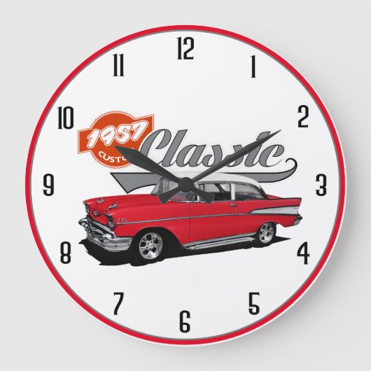 1957 Red Classic Grote Klok (Voorkant)