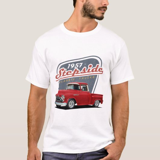 1957 Red Custom Stepside T-shirt (Voorkant)
