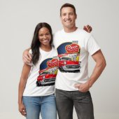 1957 Rood en wit station in Diner Chevy Bel Air T-shirt (Unisex)