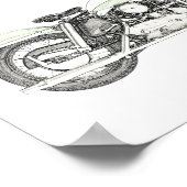 1957 Sportster-motorfiets Poster (Hoek)