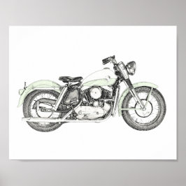 1957 Sportster-motorfiets Poster